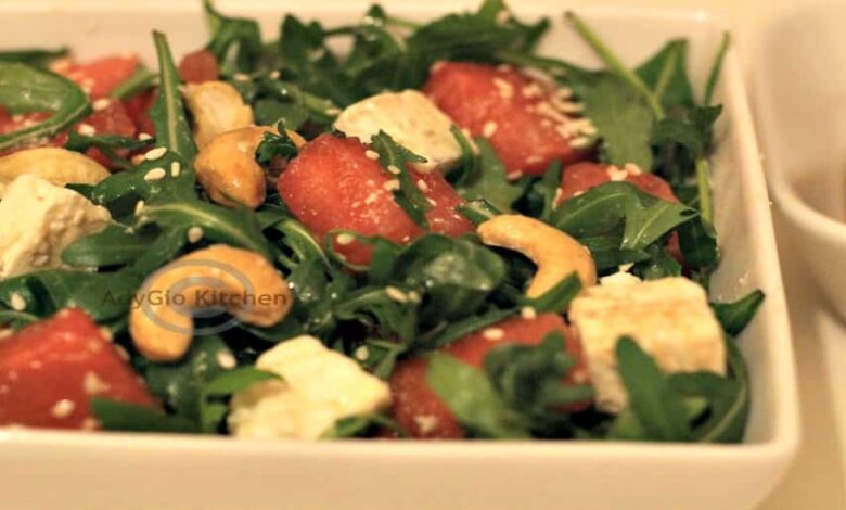 salata de rucola si pepene rosu
