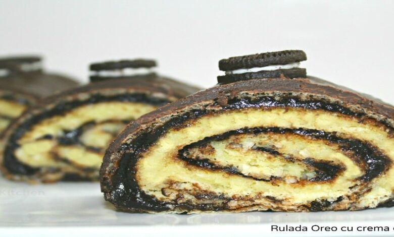 rulada Oreo cu crema de lapte