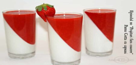 Panna cotta cu capsuni