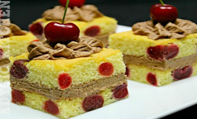 Prajitura cu cirese si crema cu cacao adygio kitchen