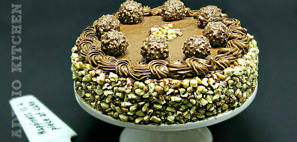 Tort Ferrero Rocher cu ciocolata si alune adygio kitchen
