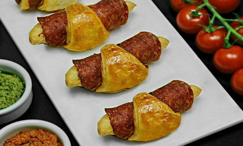 Cornulete aperitiv cu salam adygio kitchen