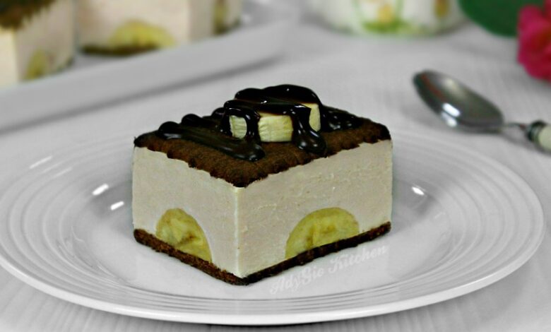Prajitura cu iaurt si banane adygio kitchen