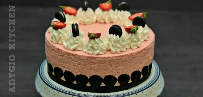Tort fara coacere cu fructe si biscuiti Oreo adygio kitchen Tort fara coacere cu fructe si biscuiti Oreo adygio kitchen