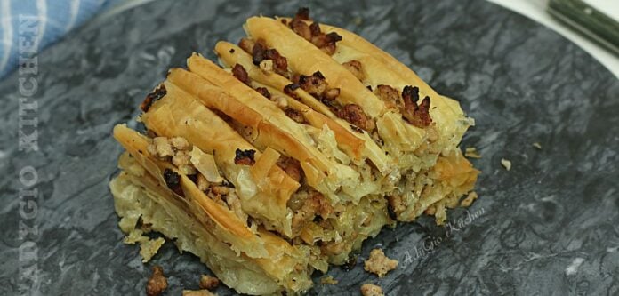 Placinta cu carne tocata de porc adygio Placinta cu carne tocata de porc adygio
