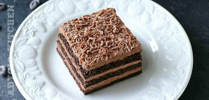 Prajitura Nero cu mousse de ciocolata si foi de casa cu cacao Prajitura Nero cu mousse de ciocolata si foi de casa cu cacao