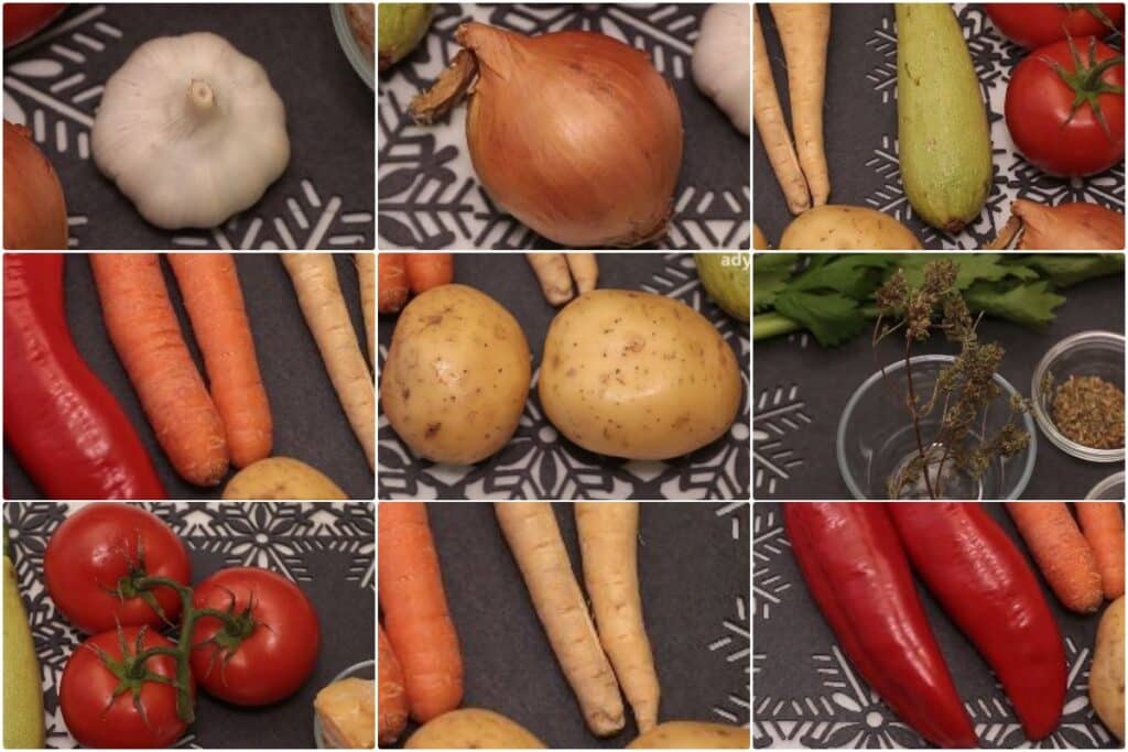 Ingrediente pentru supa crema de legume substitutii si variatii