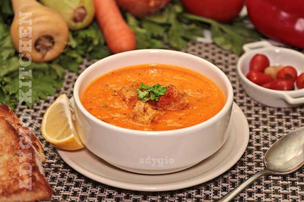 Supa crema de legume reteta Supa crema de legume in bol